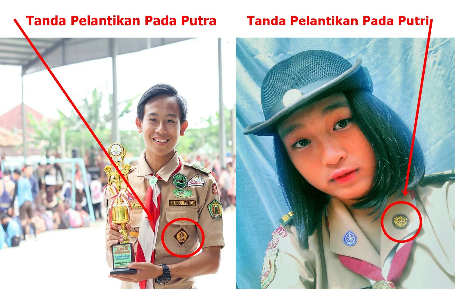cara memasang tanda pelantikan pramuka