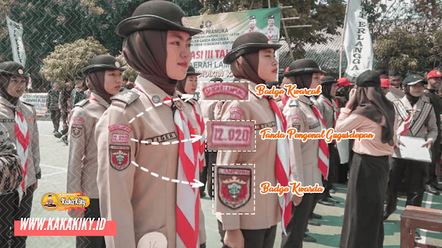Cara pemasangan tanda pengenal Gudep (pita gudep)