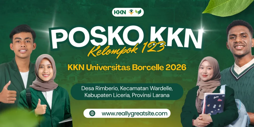 Hijau dan Kuning Spanduk Mahasiswa KKN Siap Cetak