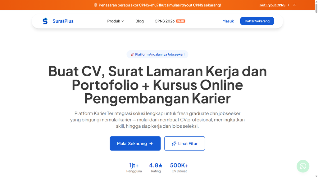 buat surat lamaran kerja online di suratplus