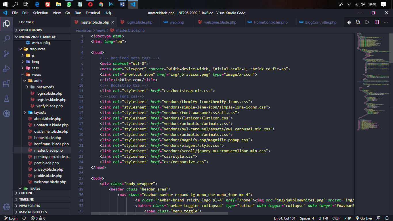 Buka Software yang ingin di cek versi softwarenya