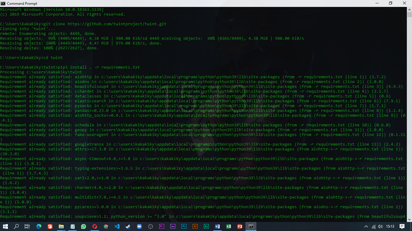 cara install twint