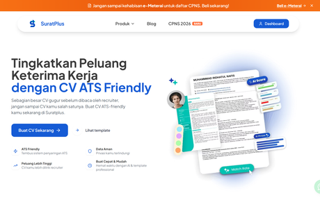 Kode promo diskon suratplus produk cv dan portofolio builder
