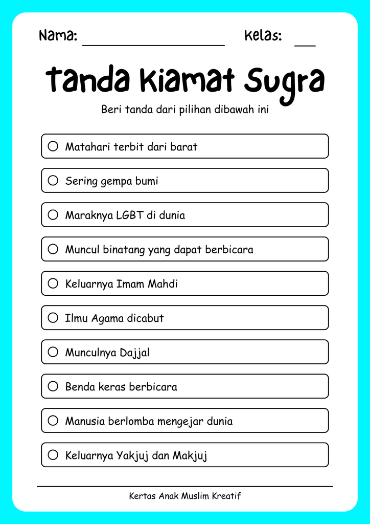 tanda-tanda hari kiamat sugra
