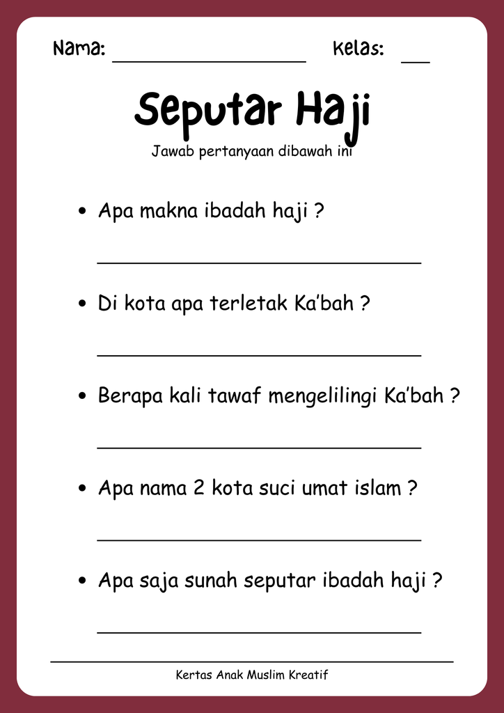 Kumpulan pertanyaan seputar haji