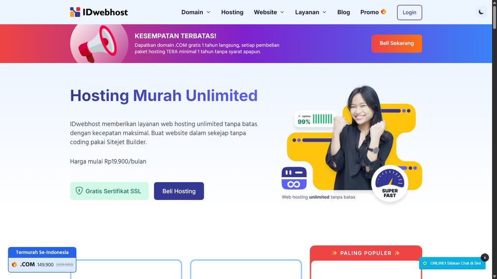Rekomendasi layanan hosting terbaik